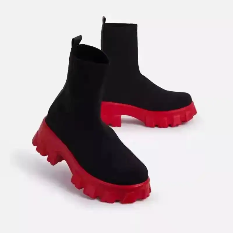 Round Toe Block Heel Boots
