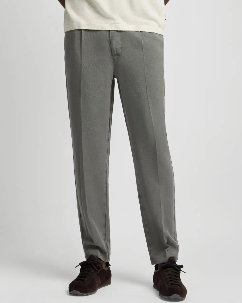 Lyocell Pleated Tailored Trousers