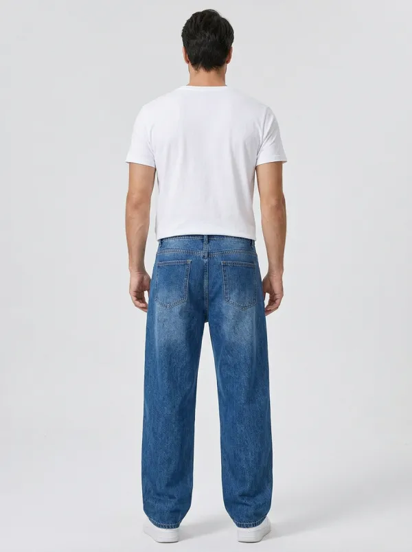 Unisex Skate-Inspired Streetwear Graffiti Star Jeans