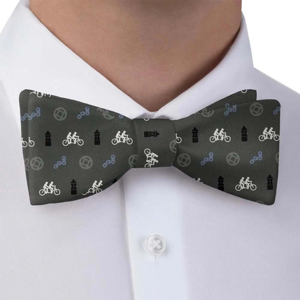 Biking with Friends Pattern Bow Tie