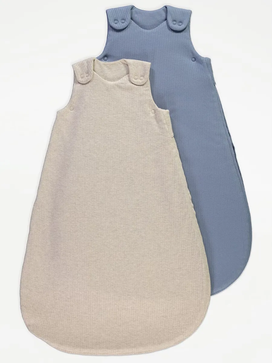 Ribbed 1 and 2.5 Tog Sleeping Bag 2 Pack