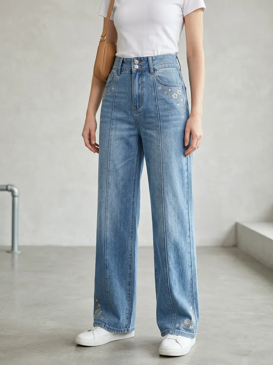 Women's Wide Leg Denim Jeans