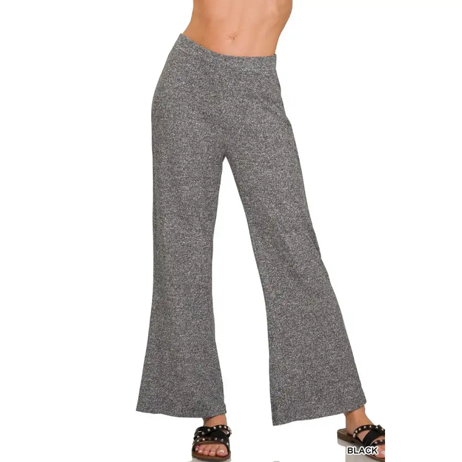 Classic Soft Elastic Waisted Flare Pants