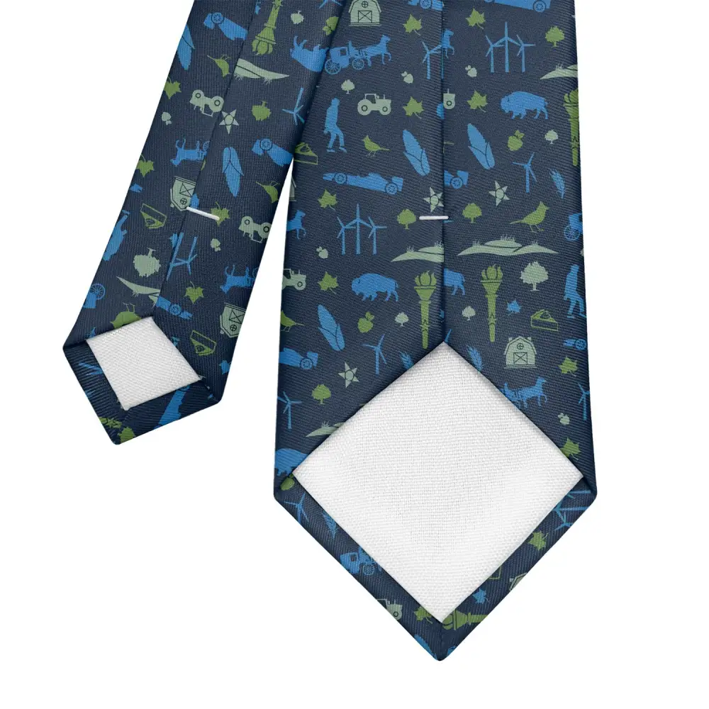Polished Heritage Emblem Pattern Necktie