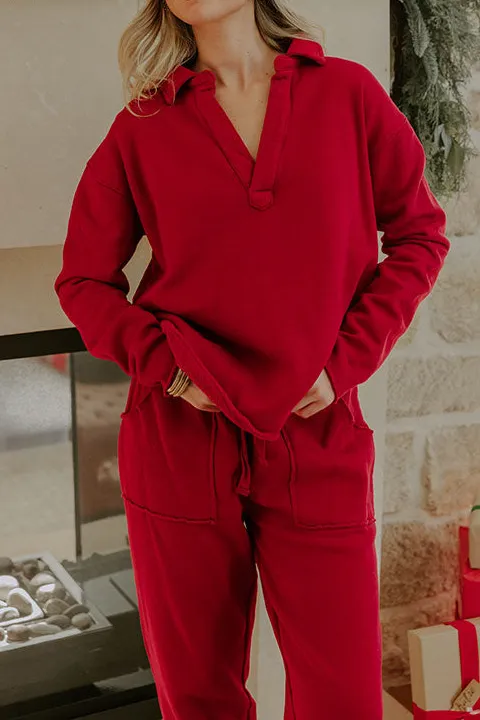 Sweatshirt In Crimson