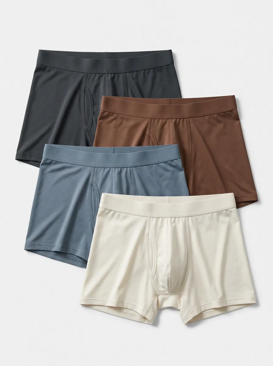 Men's Solid Basic 4-Pack Boxer Briefs