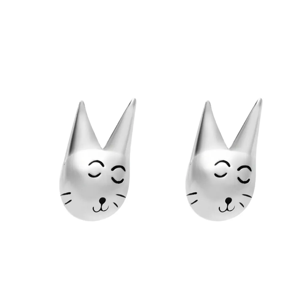 Playful Cat Stud Earrings