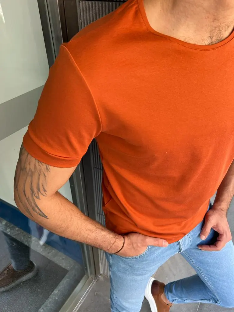 Short Sleeve Slim Fit Cotton T-Shirt