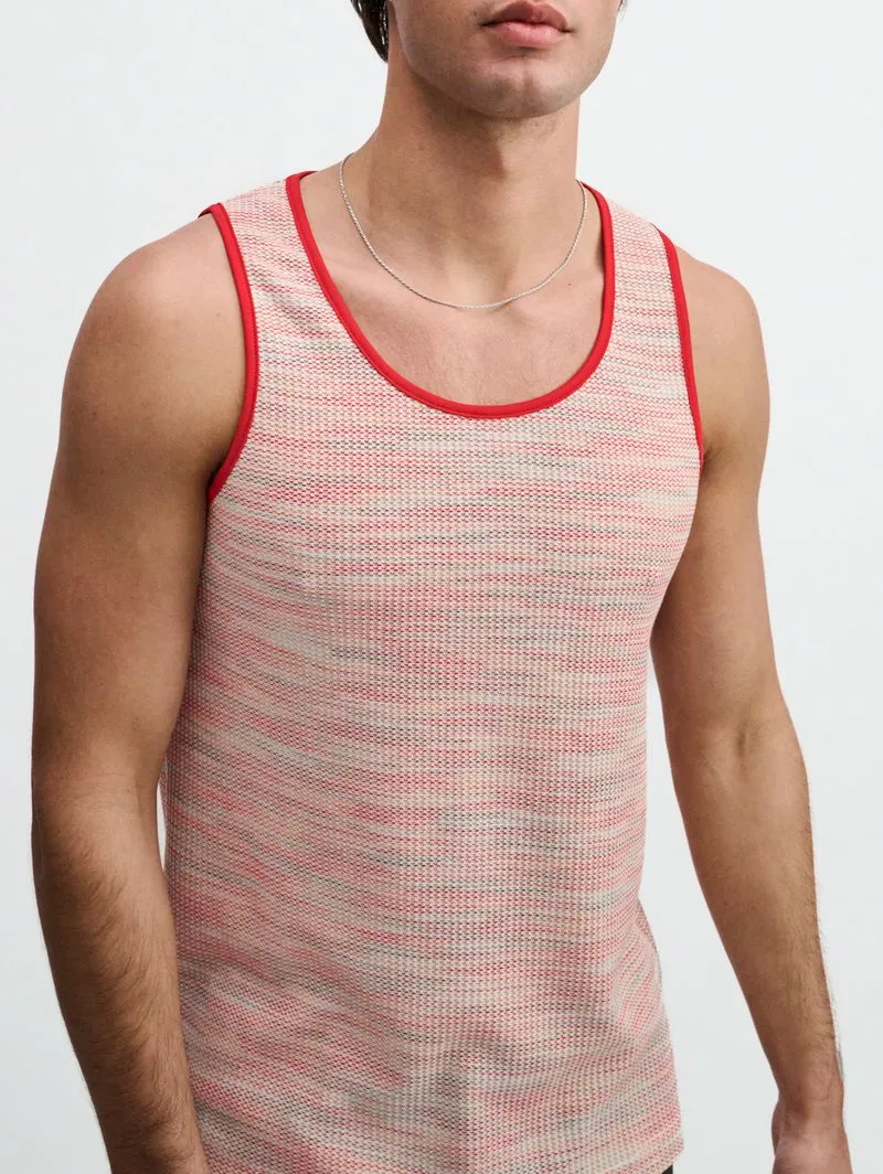 Streamlined Textured Knit Tank Top