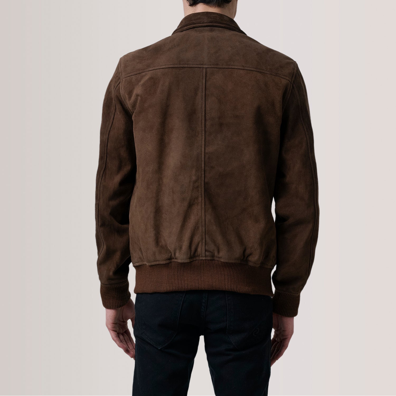 Men's Rugged Bomber Suede Jacket