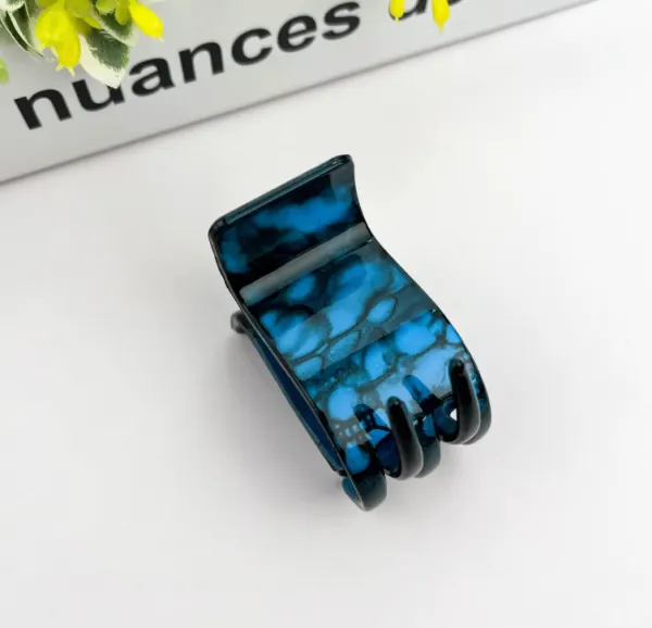 Rectangle Watercolor Print Hair Claw Clip