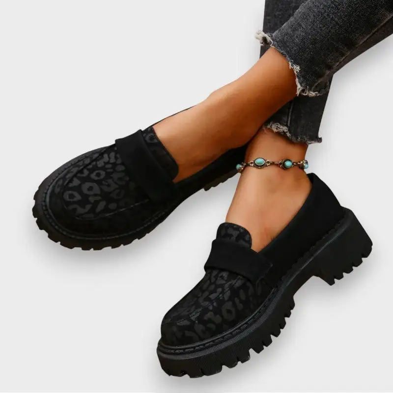 Leather Patent Platform Ankle Boots