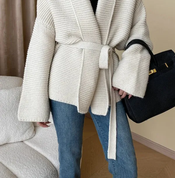 Belted Knit Cardigan
