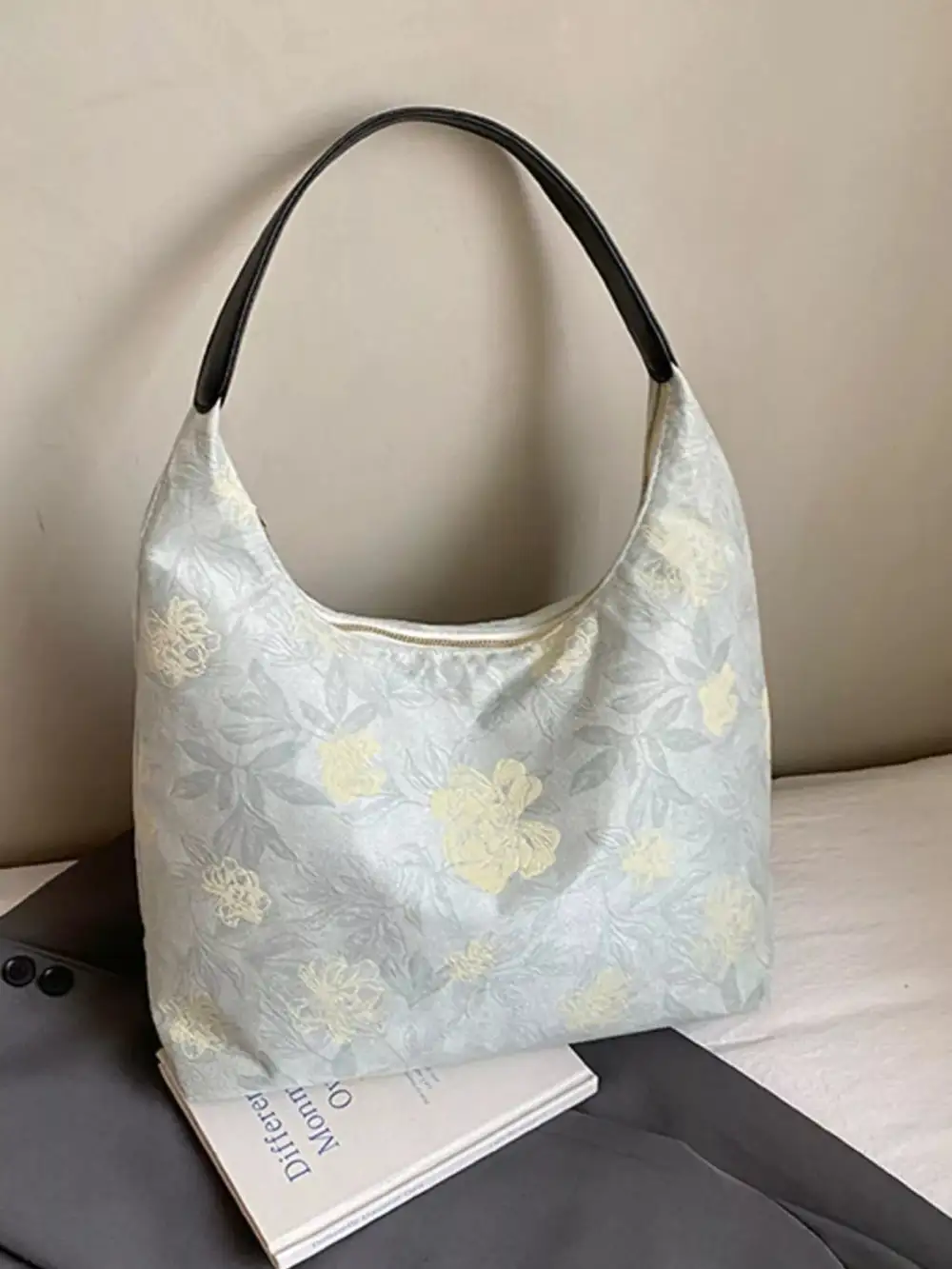 Floral Hobo Shoulder Bag