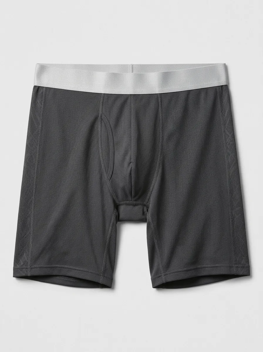 Men's Charcoal Grey Structured Pouch Athletic Cut Boxer Briefs