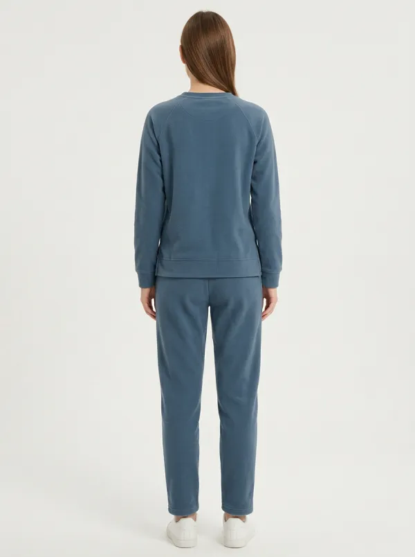 Women's Minimalist Moon Crewneck Warm Jogger Set