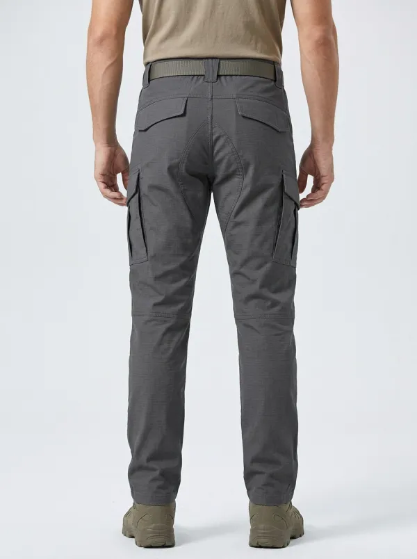 Men's Tactical Elastic-Waist D-Ring Cargo-Pocket Cargo Pants
