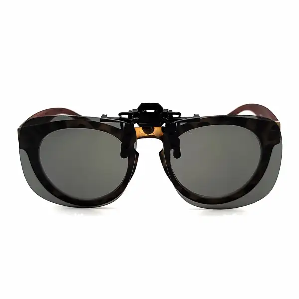 64mm Navigator Polarized Flip-Up Clip-On Sunglasses