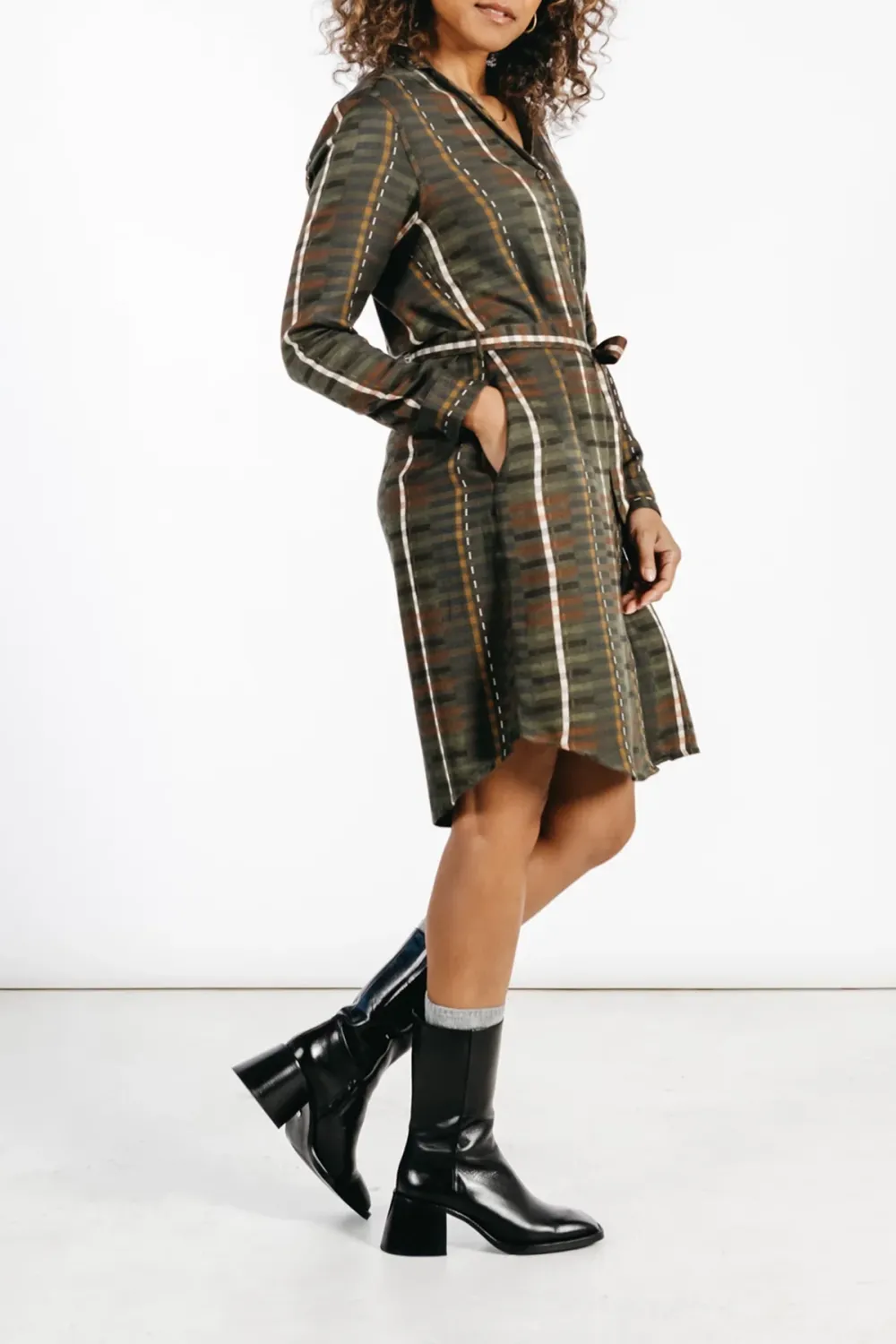 The V-Neck Shirt Casual Dress