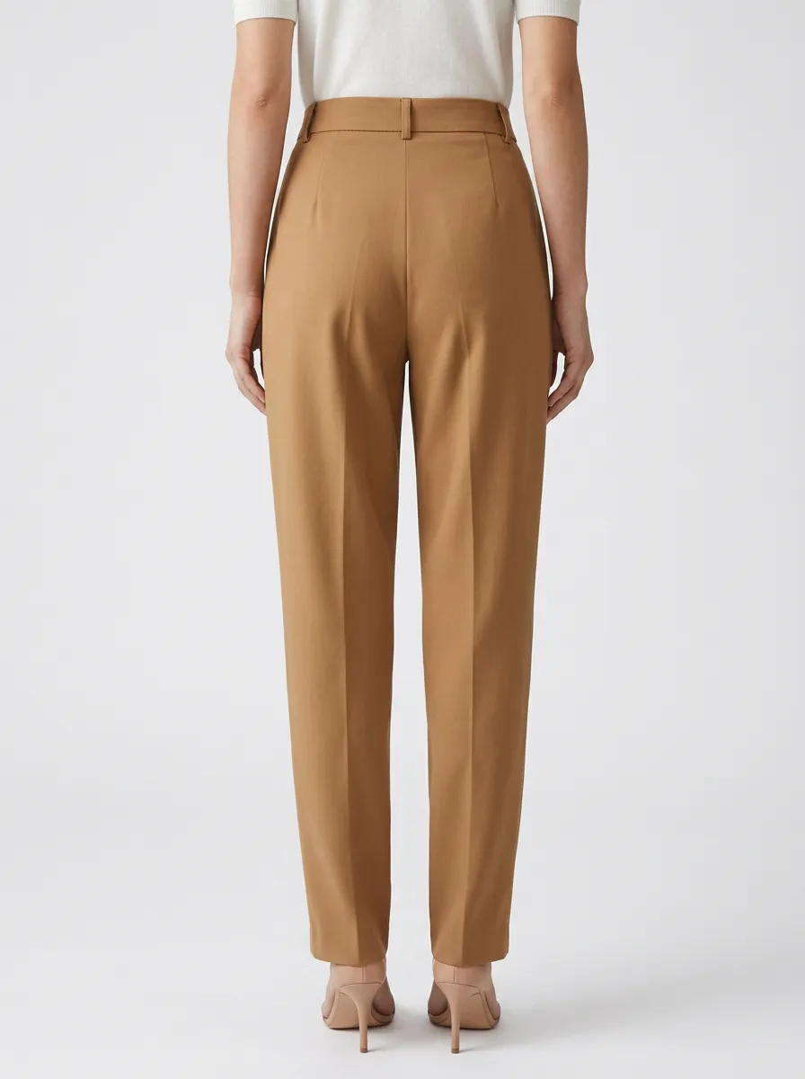 Women's Belt-Loop Pleated Tailored Trousers