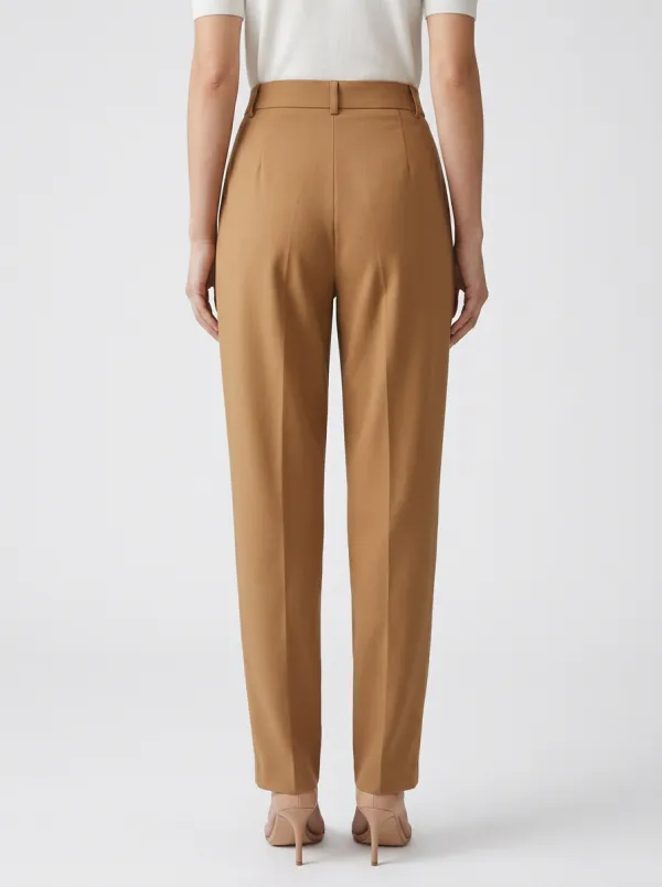Women's Belt-Loop Pleated Tailored Trousers