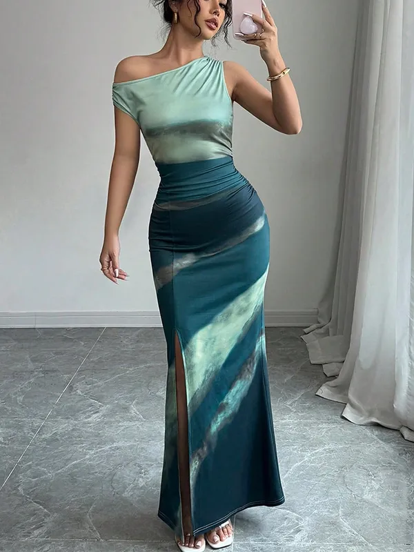 One-Shoulder Maxi Dress
