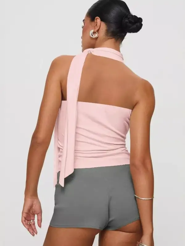 Refined Halter-Neck Halter Top