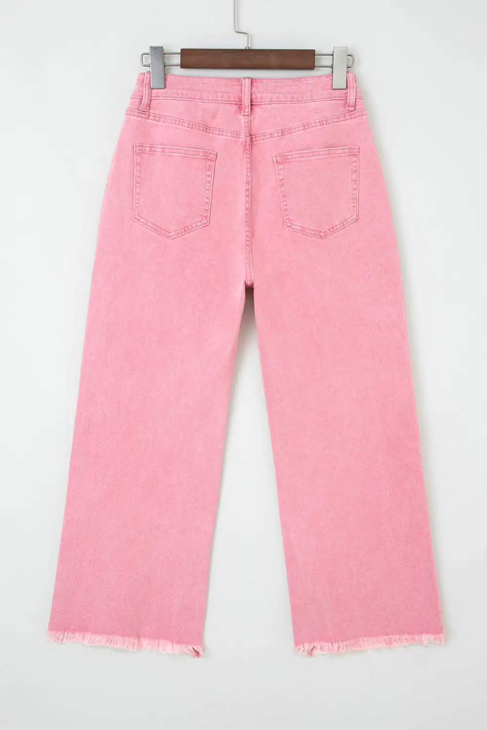 Polished High Waist Wide Leg Washed Denim Jeans