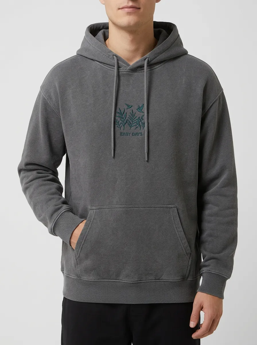 Unisex  Nature Bird Leaves Print Hoodie