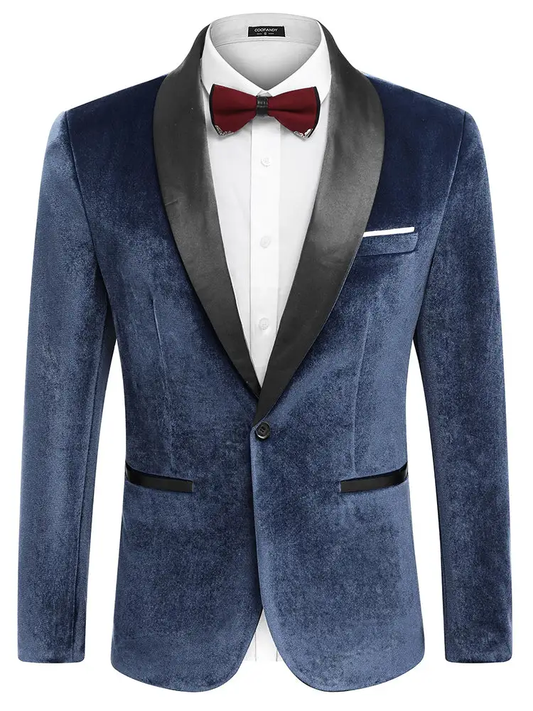 Velvet Tuxedo Blazer Jacket