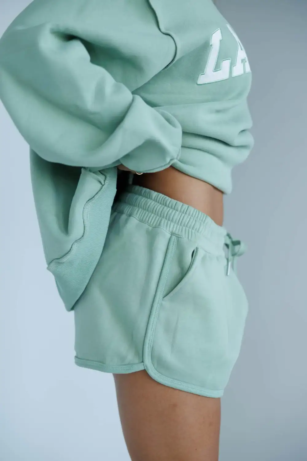 Classic Cotton Elastic Waist Drawstring Casual Shorts