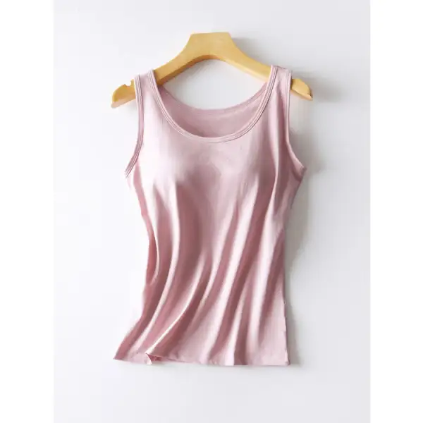 Round Neck Tank With Bra
