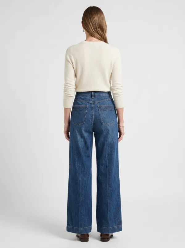 Women's Wide Leg Casual Denim Jeans