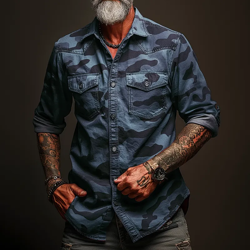 Textured Camo Shirt