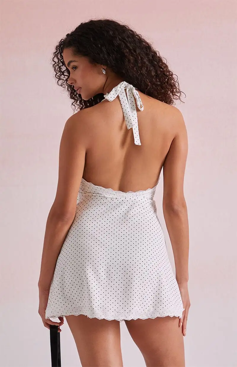 Beverly and Beck Lucy Lace Trim Mini Dress