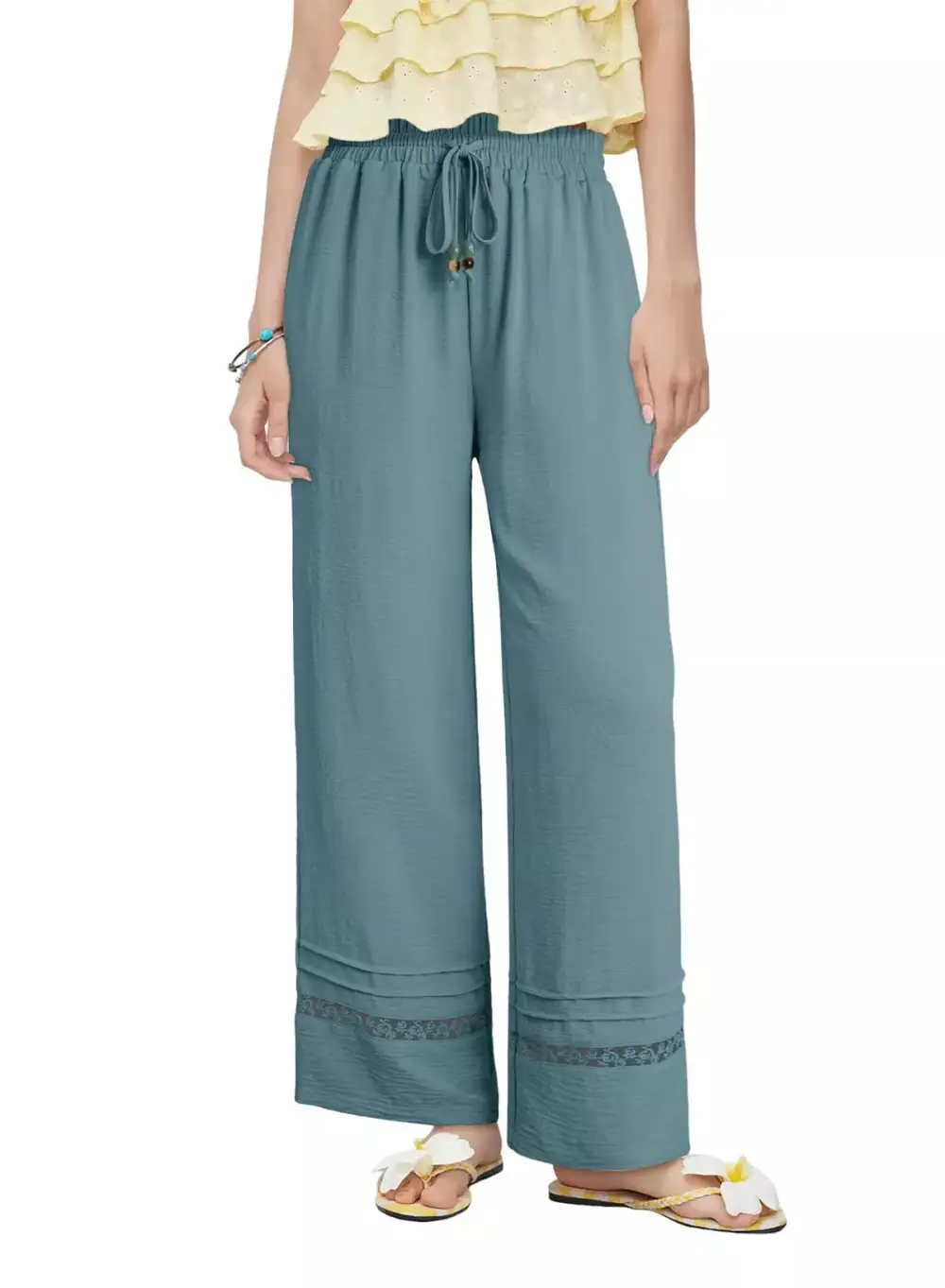 Everyday Casual Wide Leg Drawstring Pants
