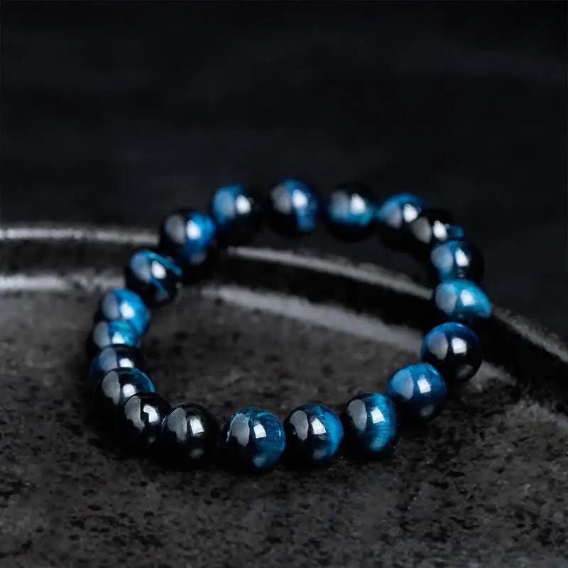 Textured Natural Tiger Eye Bead Bracelet
