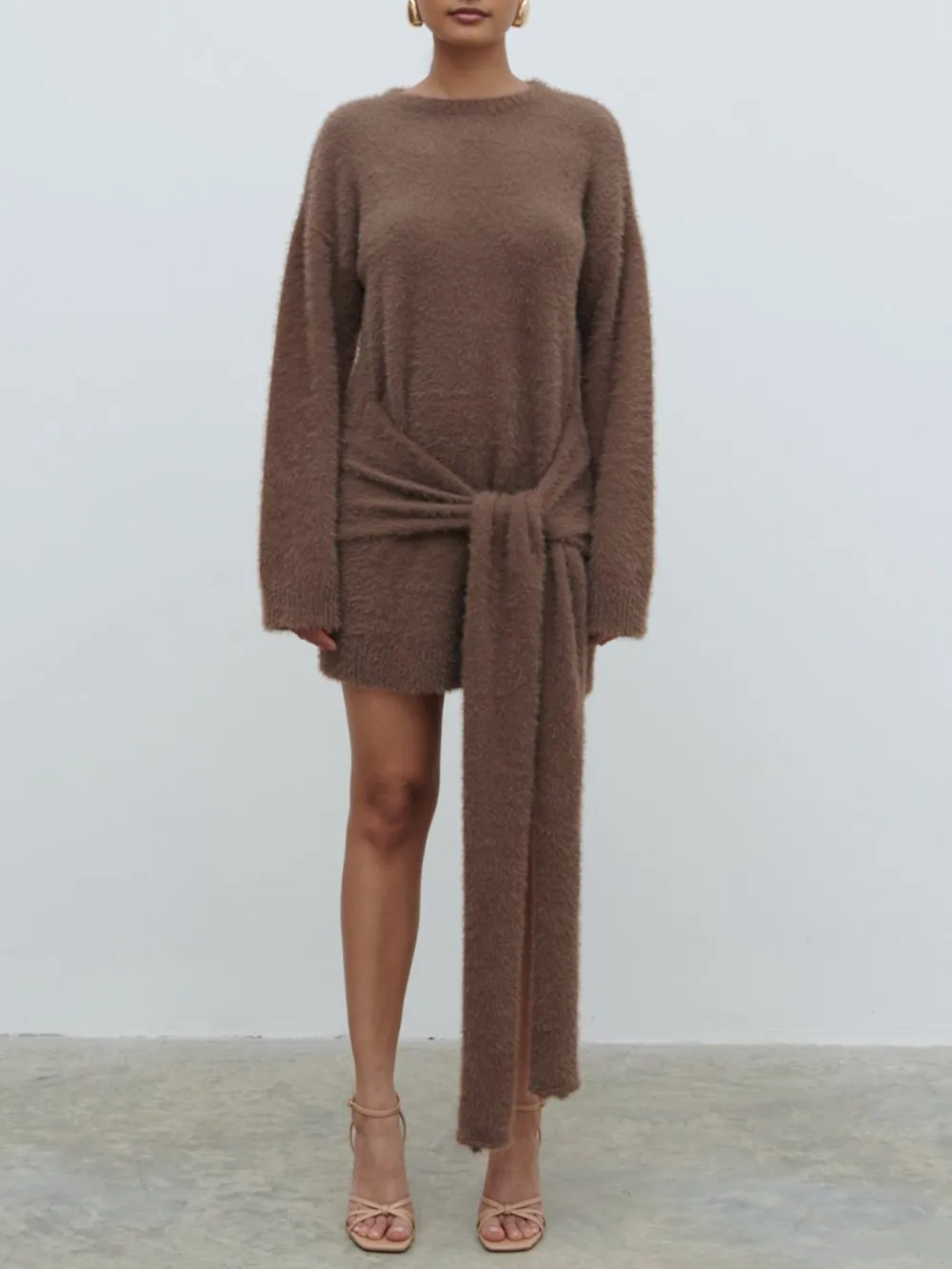 Sash Knit Mini Dress