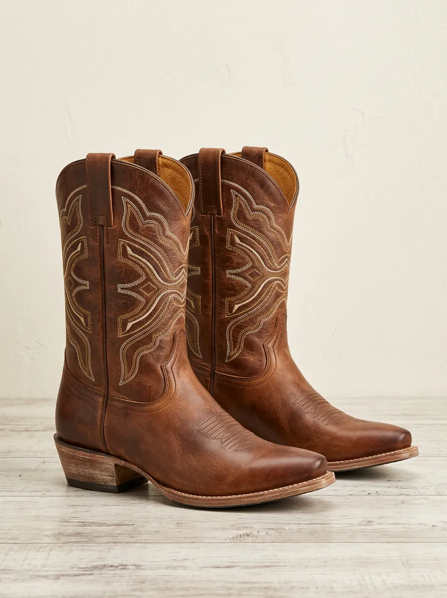 Unisex Retro Pattern Western Cowboy Boots