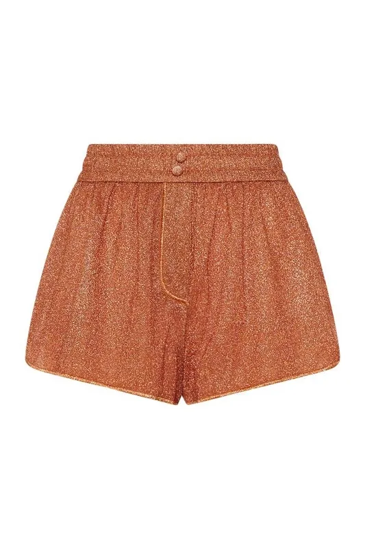 Orange Metallic Shorts