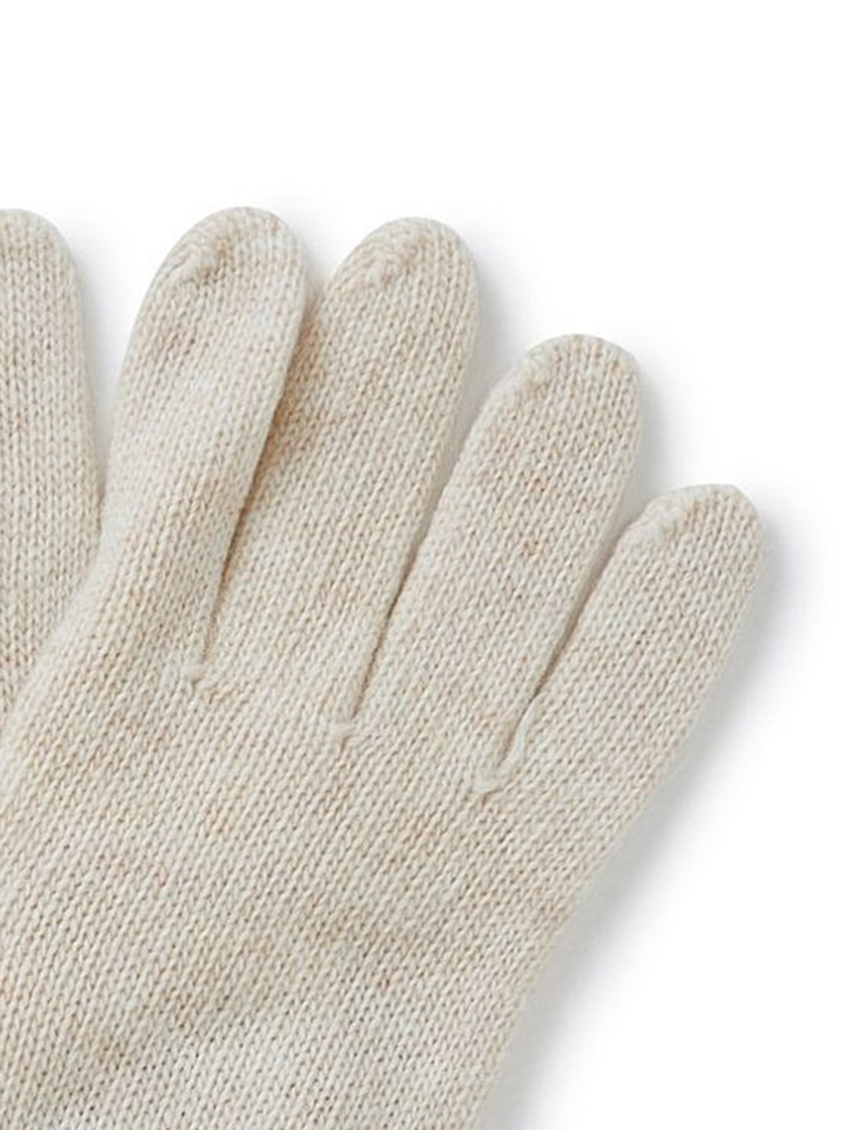 Cream Wool Blend Gloves