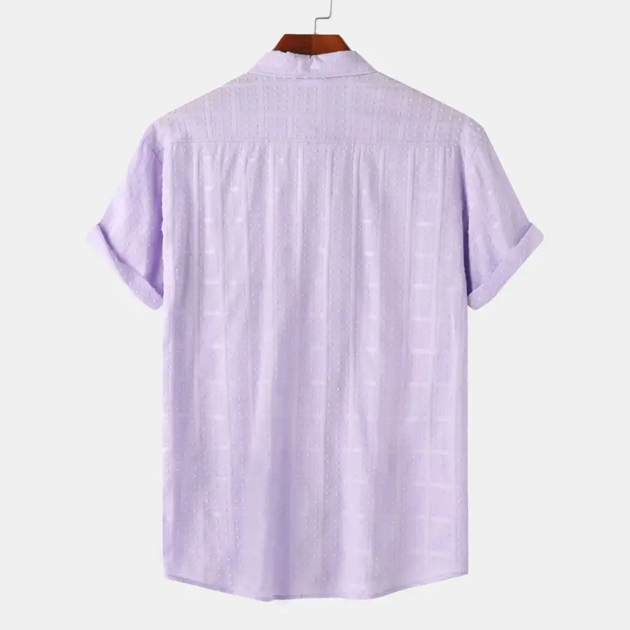 Versatile Men's Casual Short Sleeve Button Down Shirt