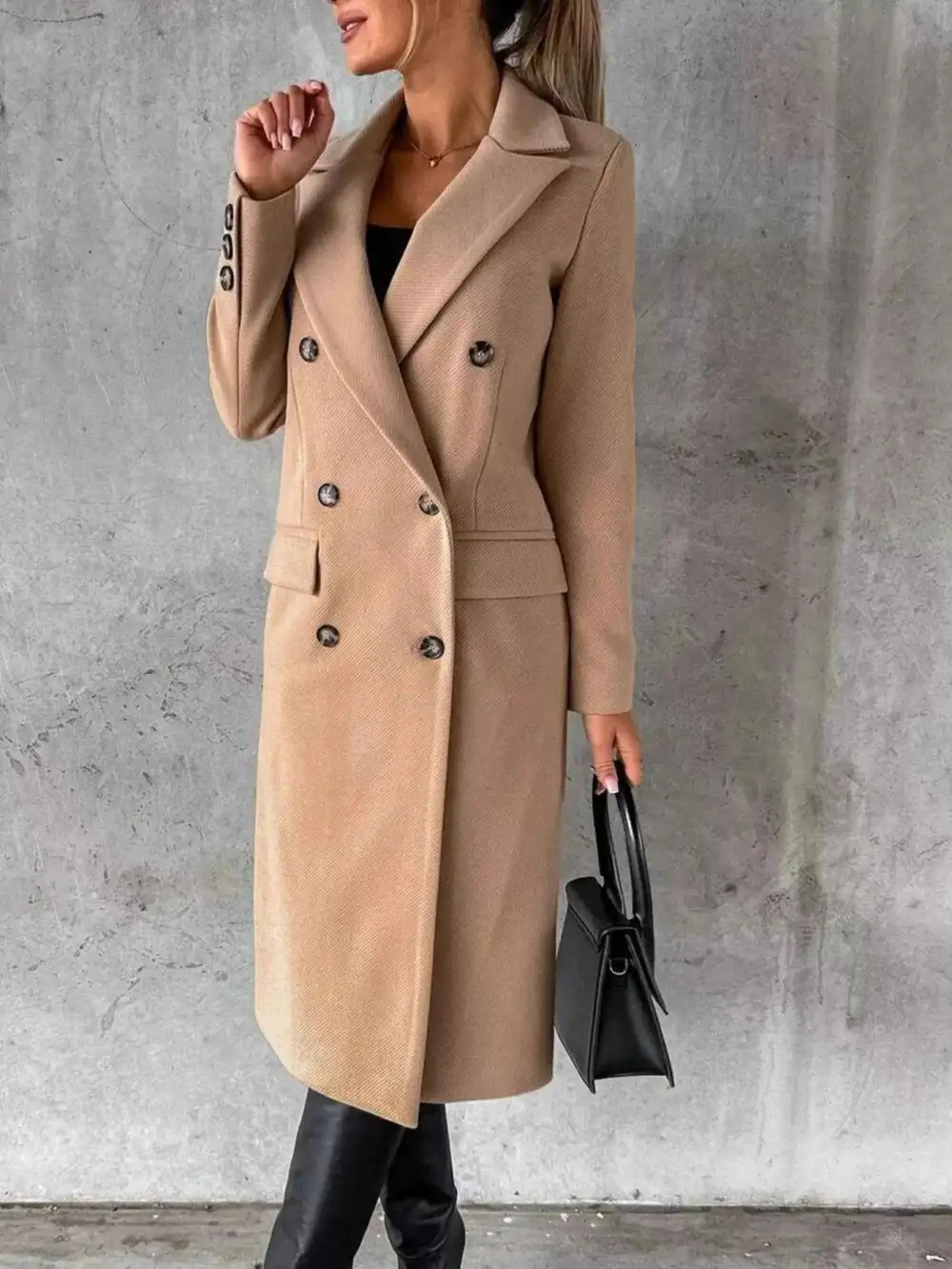 Double Breasted Longline Coat