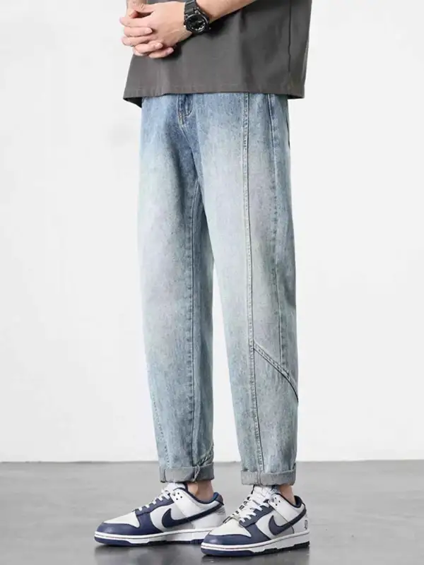 Relaxed Washed Wide Leg Jeans