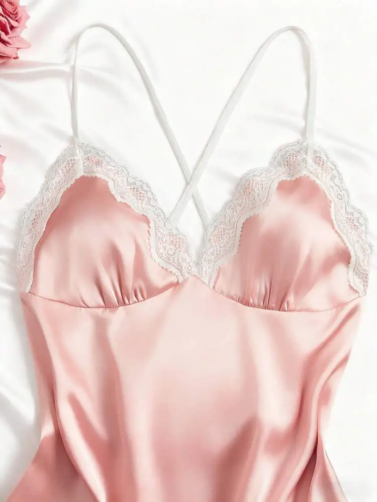 Sculpted Lace Slip Nightgown