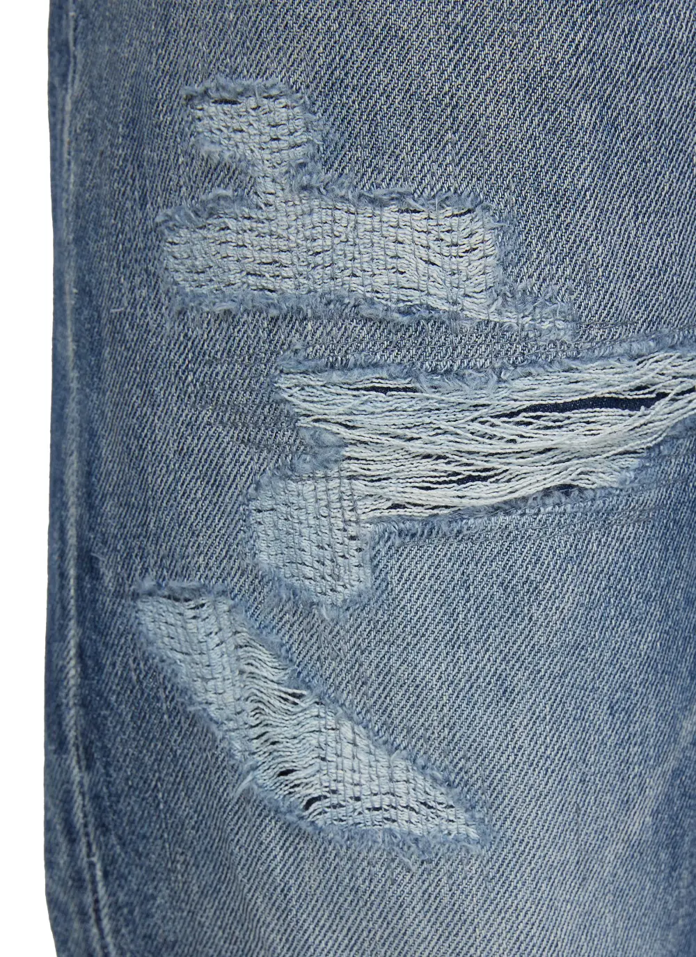 Soft Straight-Cut Daily Light Blue Cottom Jeans