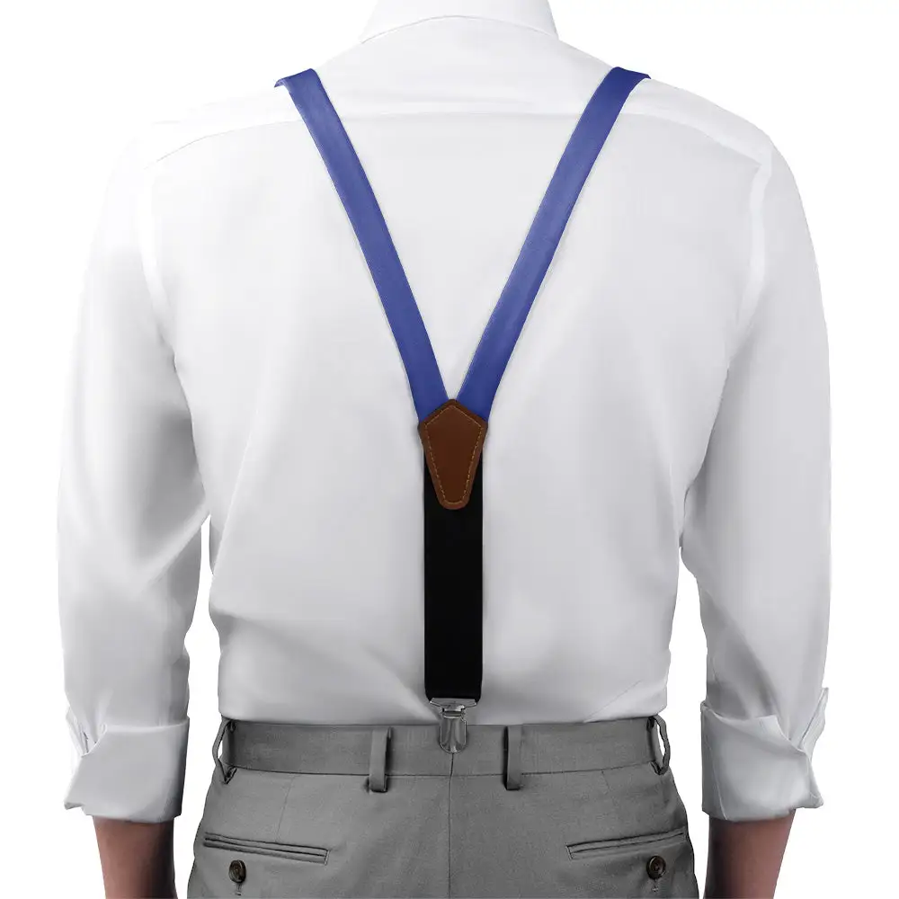 Bold Polished Solid Tone Suspenders