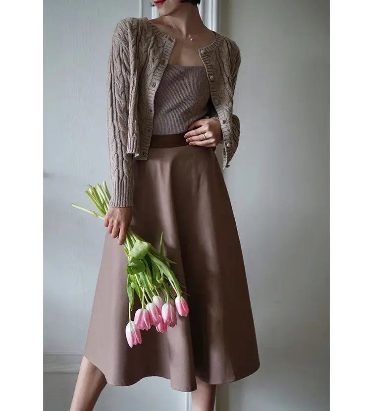 Roomy Casual Everyday Casual Polyester Skirt