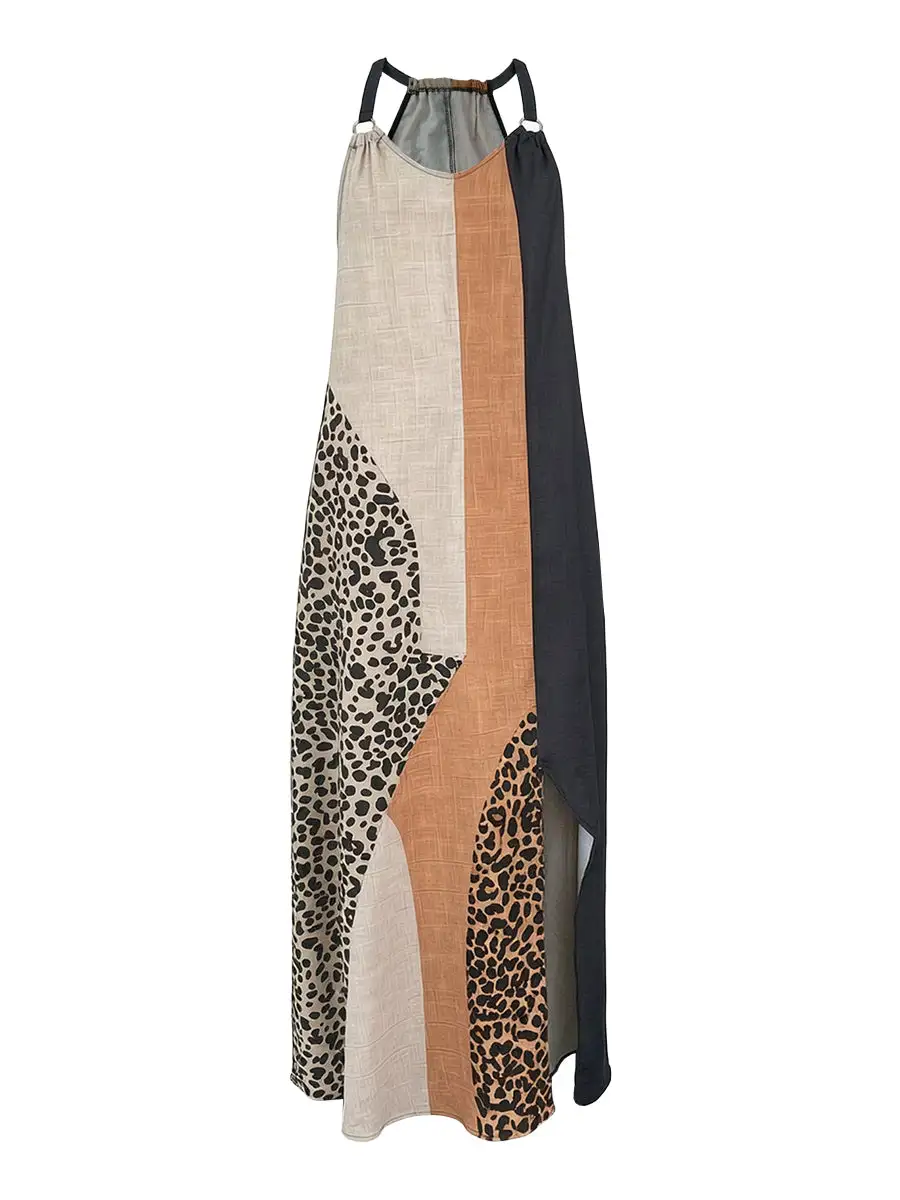 Sleeveless Neck Maxi Dress