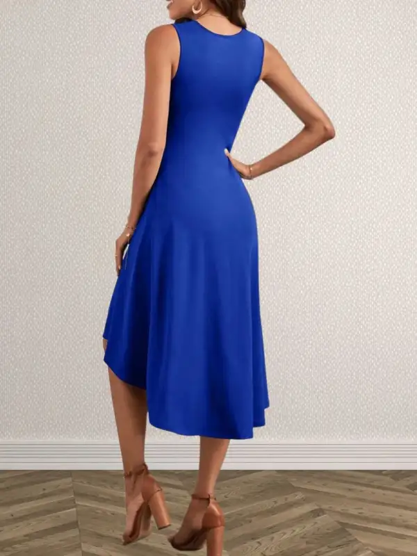 Round Neck A-Line Dress